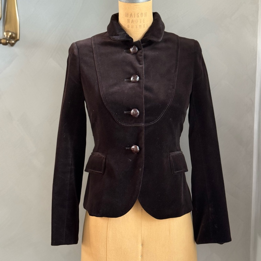 J. Crew Brown Velvet Blazer
